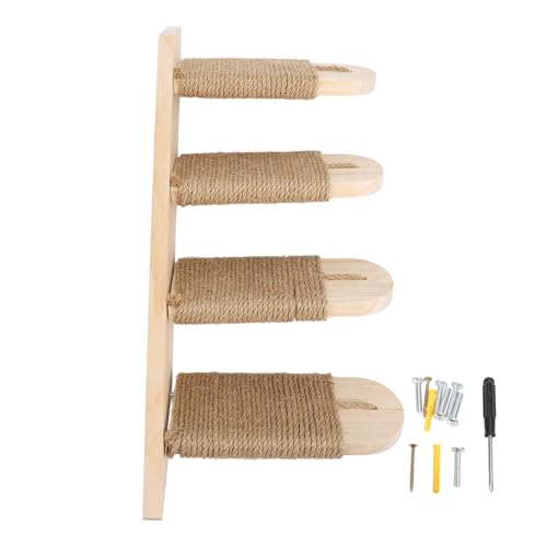 ZLXHDL Wall Mounted Cat Climbing Shelves 3 Tier Reversible Cat Stairway for Perching, Climbing and Playtime Space Saving Cat Furniture for Indoor Cats (4 Layers) von ZLXHDL