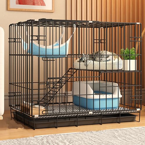 Katzenkäfig, Katzenbox, Zwinger, Laufstall für Haustiere, groß, 4-stöckig, 132 cm hoch, Kätzchenhausmöbel mit Rädern, 3 Türen, Laufstall für drinnen und draußen für Frettchen, Kätzchen, 2-la Katzenkäfig, Katzenbox, Zwinger, Laufstall für Haustiere, groß, 4-stöckig, 132 cm hoch, Kätzchenhausmöbel mit Rädern, 3 Türen, Laufstall für drinnen und draußen für Frettchen, Kätzchen, 2-la von ZMAZHANG