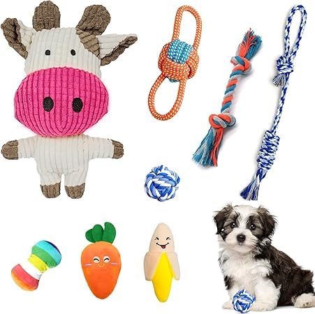 8 Stück Hundespielzeug Kleine Hunde, Welpenspielzeug, Langlebiges Kauspielzeug & Quietschspielzeug Intelligenz, Welpen Bissfestes Kuscheltier, Natürlicher Baumwolle & Ungiftig, Lindern Langeweile 8 Stück Hundespielzeug Kleine Hunde, Welpenspielzeug, Langlebiges Kauspielzeug & Quietschspielzeug Intelligenz, Welpen Bissfestes Kuscheltier, Natürlicher Baumwolle & Ungiftig, Lindern Langeweile von ZMDMAH