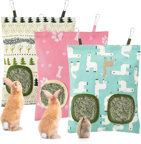 Heusack für Kaninchen 3er Set – Hängender Heutasche für Meerschweinchen, Chinchillas, Hamster, 24x19cm, Mit 2 Löchern, Wasserdicht, Robust und Langlebig für Kleintiere Heusack für Kaninchen 3er Set – Hängender Heutasche für Meerschweinchen, Chinchillas, Hamster, 24x19cm, Mit 2 Löchern, Wasserdicht, Robust und Langlebig für Kleintiere von ZMDMAH