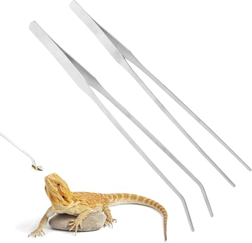 ZMDMAH 2 Stück Aquarium Pinzette Lang 27 cm Edelstahl, Gerade Pinzette und Gebogene Spitze Pinzette Lange Futterzange Gerade für Wasserpflanze Zange Pflanzenpinzette Gartenarbeiten von ZMDMAH