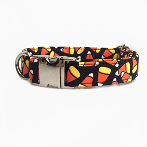 Little Pumpkin Bow Tie Hundehalsband und Katzenhalsband Verstellbare Schnalle Haustierzubehörhalsband, XL von ZMKW