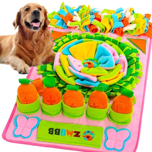 ZMUBB Schnüffelmatte für Hunde, Schnüffelmatte, Nasenarbeit, Fütterungsmatte, langsames Füttern, interaktives Hunde-Puzzle-Spielzeug für Training und Stressabbau, fördert natürliche Futtersuche (78,9 ZMUBB Schnüffelmatte für Hunde, Schnüffelmatte, Nasenarbeit, Fütterungsmatte, langsames Füttern, interaktives Hunde-Puzzle-Spielzeug für Training und Stressabbau, fördert natürliche Futtersuche (78,9 von ZMUBB