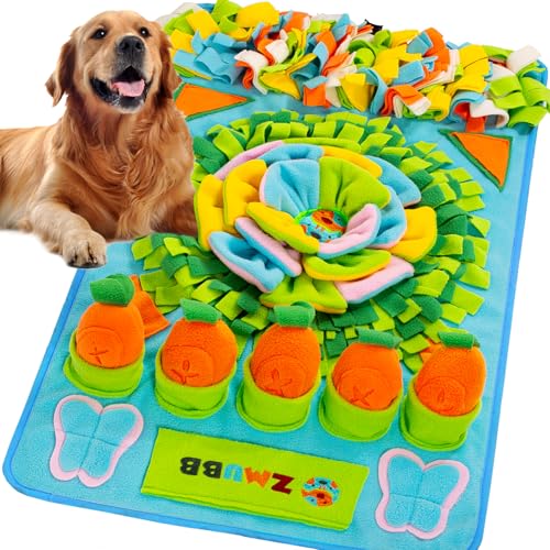 ZMUBB Schnüffelmatte für Hunde, Schnüffelmatte, Nasenarbeit, Fütterungsmatte, langsames Füttern, interaktives Hunde-Puzzle-Spielzeug für Training und Stressabbau, fördert natürliche Futtersuche (78,9 ZMUBB Schnüffelmatte für Hunde, Schnüffelmatte, Nasenarbeit, Fütterungsmatte, langsames Füttern, interaktives Hunde-Puzzle-Spielzeug für Training und Stressabbau, fördert natürliche Futtersuche (78,9 von ZMUBB