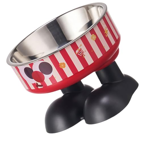 Erhöhter Futternapf für Haustiere mit ergonomischem Design, große Kapazität, Edelstahl-Futterspender für kleine Hunde und Katzen von ZMYING