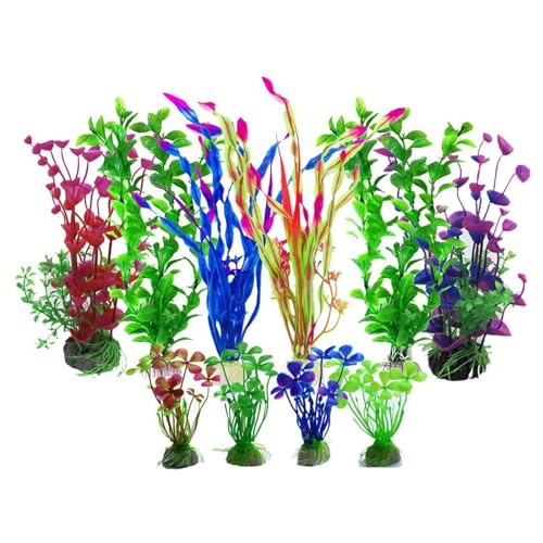 ZMYING Aquarium-Dekoration, Pflanzenornamente, bunte Wasserpflanze, Aquarium-Landschaftsbau, bunte künstliche Blätter, 10 Stück ZMYING Aquarium-Dekoration, Pflanzenornamente, bunte Wasserpflanze, Aquarium-Landschaftsbau, bunte künstliche Blätter, 10 Stück von ZMYING