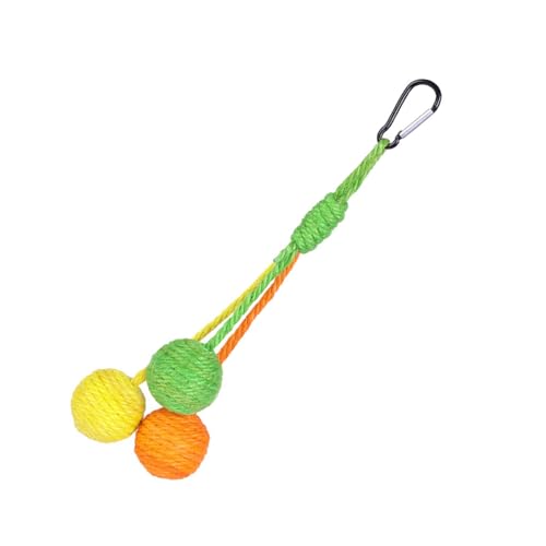 ZMYING Interaktives Sisalseil Kugel Spielzeug Kratzen und Kauen Spaß Indoor Spielspielzeug Sisal Kratzkugel Spielzeug für Katzen von ZMYING