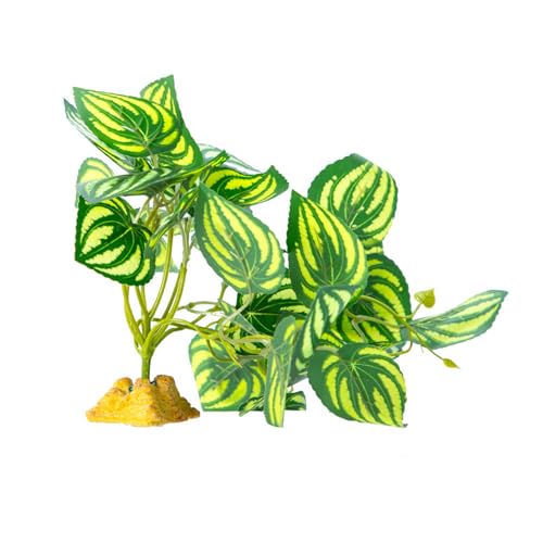 ZMYING Künstliche Reptilienpflanze für Kletterverstecke, Terrarium, Dschungel, künstliches Gras, Amphibien, Lebensraum, Ornamente von ZMYING