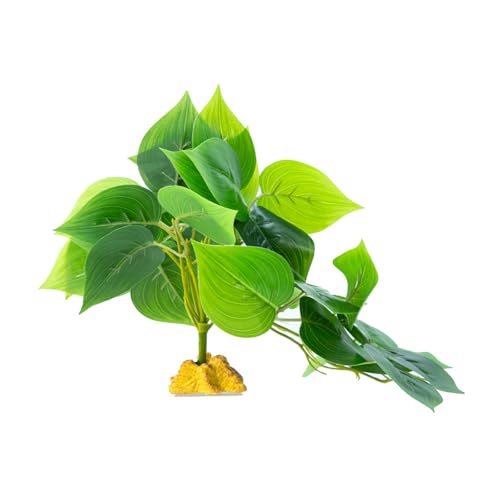 ZMYING Künstliche Reptilienpflanze für Kletterverstecke, Terrarium, Dschungel, künstliches Gras, Amphibien, Lebensraum, Ornamente von ZMYING