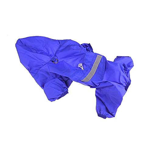 Hunde Regenmantel Regenjacke Für Hunde Wasserdicht Outdoor Blue Dog Regenmantel Für Vier Jahreszeiten Kleine Große Hunde Katzen Regenmantel Mit Kapuze wasserdichte Jacken L von ZNYLX