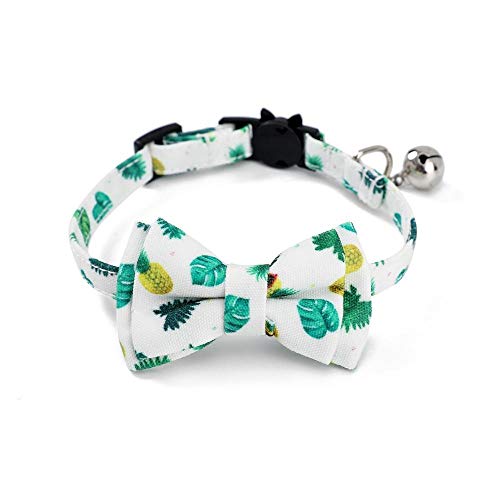 Hundehalsband Mit Schleife Einzigartiges Katzenhalsband Katzenhalsbänder Bowknot Baumwolle Fliege Kätzchen Kragen Glocken Halskette Verstellbare Welpen Katzen Haustiere Bandana Kragenana von ZNYLX