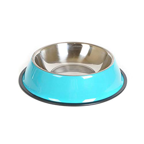 Hundenapf Katzenschüssel Blue Pet Dog Bowl Edelstahl Feeder Trinkwasser Bowl Cats Food Feeder Reise Fütterung rutschfeste Fütterungsgeschirr von ZNYLX