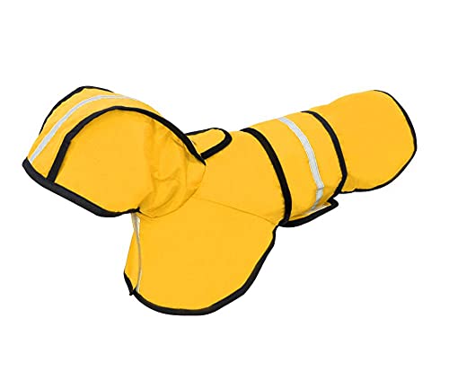 Hunderegenmantel Wasserdicht Hunde Regenjacke Gelber Hunderegenmantel Reflektierende Regenjacke wasserdichte Haustierkleidung Sicherheitsregenbekleidung Für Haustiere Kleine Mittlere Hunde S von ZNYLX
