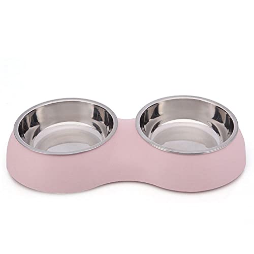 Napf Für Katzen Und Hunde Pet Double Bowls Dog Feeder Trinkschüssel Futter Und Wasserspender Für Hunde Katzen Pink von ZNYLX