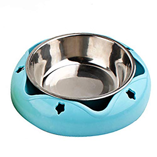 Personalisiert Hundenapf Futterstation Hundpet Dog Bowl Edelstahl rutschfeste Trinkfütterung Futtermittel Mit Doppeltem Verwendungszweck Für Kleine Mittelgroße Hunde Katzen Haustierzubehör Blau von ZNYLX