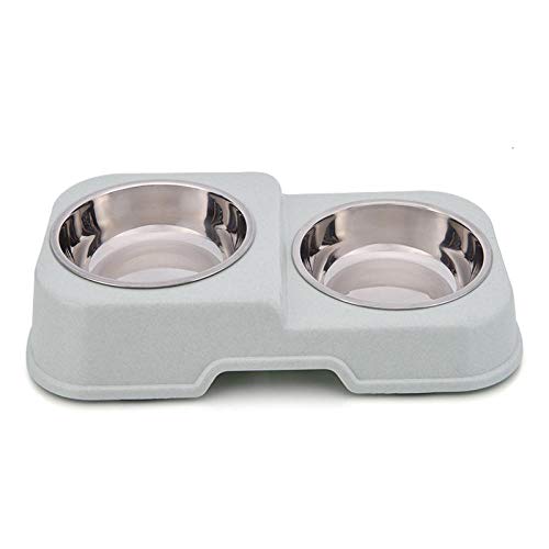 Personalisiert Hundenapf Hundenapf Pet Geschirr Double Bowl Höhe Design Anti Fall rutschfeste Cat Bowl Dog Bowl Grey von ZNYLX