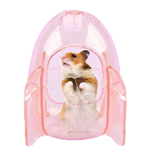 ZNYLX Hamster Badezimmer Hamster Bad Badezimmer Toilette Kleintier Kunststoff Transparent Hamster Sand Badezimmer Hamster Toilette Rosa von ZNYLX