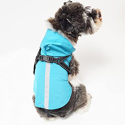 ZNZT Hundekleidung Hundegeschirr Mit Kapuze wasserdichte Welpenjacke Kleidung Für Kleine Und Mittlere Hunde Outdoor-Haustierbedarf von ZNZT