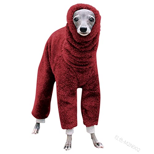 ZNZT Hundekleidung Solide Haustier-Hundekleidung Winter Warmer Hundemantel Vierbeiniger Haustier-Pullover Doppelseitige Lange Hundekleidung Langärmeliger Hunde-Bodysuit von ZNZT
