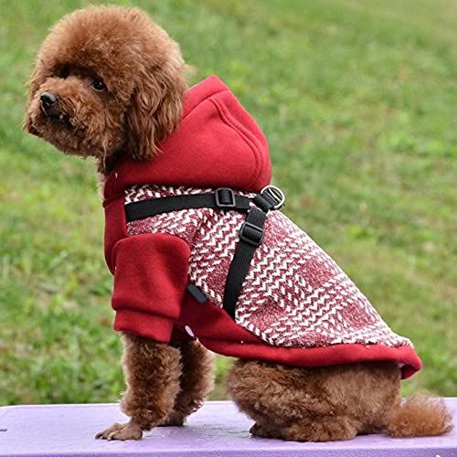 ZNZT Hundekleidung Warme Hundekleidung Winter Warmer Mantel Harness Verstellbare Schnalle Outfit Winterjacke Chihuahua Kleidung von ZNZT