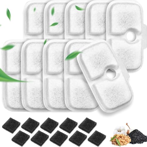 Katzenbrunnen Filter Pack of 40 für Dockstream Trinkbrunnen, Cat Fountain Filter für PLWF005, PLWF115, PLWF105, 16-Month Set Filter für Katzen Trinkbrunnen, Ersatzfilter für Trinkbrunnen Filter von ZOBMIO