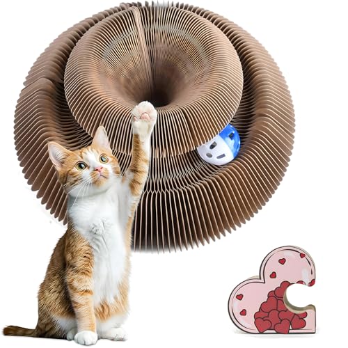 ZOBMIO Magische Orgel Katzenkratzbrett, Katzenspielzeug, Extra Dicke Pappe + Glatte Kanten, Fließende Schnitte, Interaktiv mit Glockenball, Recyclable Pappe Hohe Qualität für Innen ZOBMIO Magische Orgel Katzenkratzbrett, Katzenspielzeug, Extra Dicke Pappe + Glatte Kanten, Fließende Schnitte, Interaktiv mit Glockenball, Recyclable Pappe Hohe Qualität für Innen von ZOBMIO