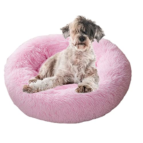 ZOCIS Beruhigendes Haustierbett, gemütliches Donut-Hundebett mit rutschfester Unterseite, maschinenwaschbar, Kuschelhütte, Welpenbett, Anti-Angst, rund, weiches Haustierbett, verbesserter Schlaf, Ø ZOCIS Beruhigendes Haustierbett, gemütliches Donut-Hundebett mit rutschfester Unterseite, maschinenwaschbar, Kuschelhütte, Welpenbett, Anti-Angst, rund, weiches Haustierbett, verbesserter Schlaf, Ø von ZOCIS