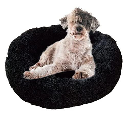 Beruhigendes Haustierbett, gemütliches Donut-Hundebett mit rutschfester Unterseite, maschinenwaschbar, Kuschelhütte, Welpenbett, Anti-Angst, rund, weiches Haustierbett, verbesserter Schlaf, Ø 160 cm, Schwarz Beruhigendes Haustierbett, gemütliches Donut-Hundebett mit rutschfester Unterseite, maschinenwaschbar, Kuschelhütte, Welpenbett, Anti-Angst, rund, weiches Haustierbett, verbesserter Schlaf, Ø 160 cm, Schwarz von ZOCIS