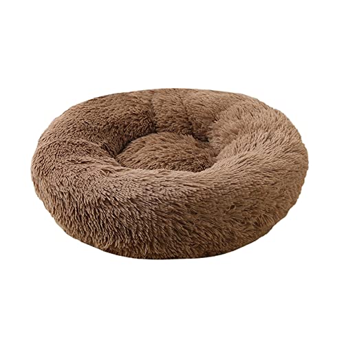 ZOCIS Beruhigendes rundes Hundebett, flauschig, gemütlich, Kunstfell-Haustierbett, Kuschelhütte, Donut-Hundebett mit rutschfester Unterseite, waschbar, Welpennestkissen für kleine, mittelgroße und ZOCIS Beruhigendes rundes Hundebett, flauschig, gemütlich, Kunstfell-Haustierbett, Kuschelhütte, Donut-Hundebett mit rutschfester Unterseite, waschbar, Welpennestkissen für kleine, mittelgroße und von ZOCIS