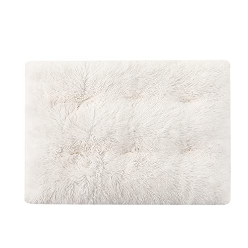 Hundebett, Hundekäfig, flauschig, lang, Plüsch, beruhigend, Hundematte, Kissen mit rutschfester Unterseite, Haustierbett, waschbar, Katzen-, Hundekäfig-Matratze für große, mittelgroße Hunde, Katzen, 3XL-122 x 85 x 12 cm, weiß Hundebett, Hundekäfig, flauschig, lang, Plüsch, beruhigend, Hundematte, Kissen mit rutschfester Unterseite, Haustierbett, waschbar, Katzen-, Hundekäfig-Matratze für große, mittelgroße Hunde, Katzen, 3XL-122 x 85 x 12 cm, weiß von ZOCIS