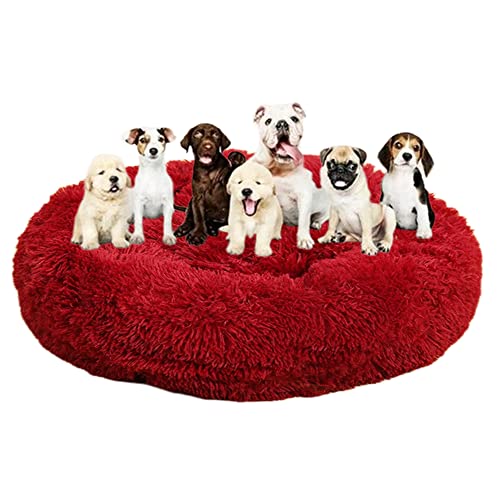 ZOCIS Langes Plüsch-Hundebett in Donut-Form für große Hunde, bequemes, flauschiges Haustierbett, Kissen mit rutschfester Unterseite, beruhigendes Hundebett, waschbar, Anti-Angst-Welpenbett, Ø 140 cm, ZOCIS Langes Plüsch-Hundebett in Donut-Form für große Hunde, bequemes, flauschiges Haustierbett, Kissen mit rutschfester Unterseite, beruhigendes Hundebett, waschbar, Anti-Angst-Welpenbett, Ø 140 cm, von ZOCIS