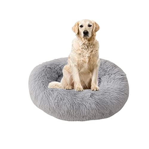 ZOCIS Plüsch-Katzen-Hundebett, beruhigendes Hundebett für kleine, mittelgroße und große Katzen und Hunde, rundes Donut-Haustiernest mit rutschfestem, waschbarem, warmem Haustierkissen, ZOCIS Plüsch-Katzen-Hundebett, beruhigendes Hundebett für kleine, mittelgroße und große Katzen und Hunde, rundes Donut-Haustiernest mit rutschfestem, waschbarem, warmem Haustierkissen, von ZOCIS