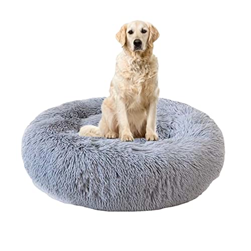 Runde Betten für Katzen und Hunde, gemütliches, beruhigendes Haustierkissen mit rutschfester Unterseite, flauschiges Plüsch-Welpenbett, Angstlinderung, Kuschelhütte für große, mittelgroße und kleine Runde Betten für Katzen und Hunde, gemütliches, beruhigendes Haustierkissen mit rutschfester Unterseite, flauschiges Plüsch-Welpenbett, Angstlinderung, Kuschelhütte für große, mittelgroße und kleine von ZOCIS