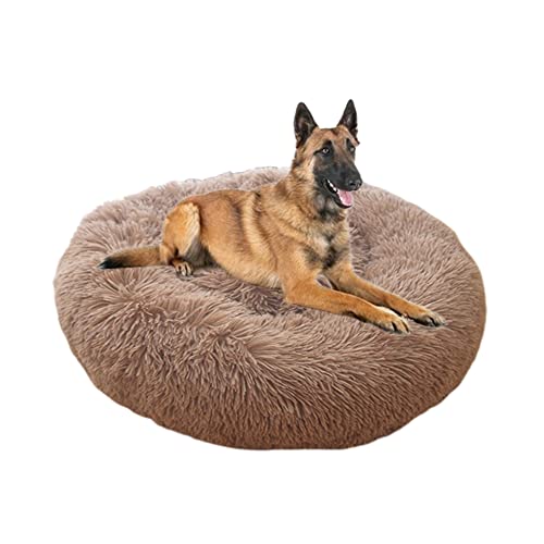 Rundes beruhigendes DonutHundebett, rutschfest, für Welpen, Kätzchen, Kuscheltier, weiches Plüsch, Angstlinderung, Hunde und Katzennest, flauschiges Haustierbett für verbesserten Schlaf, 140 cm, Rundes beruhigendes DonutHundebett, rutschfest, für Welpen, Kätzchen, Kuscheltier, weiches Plüsch, Angstlinderung, Hunde und Katzennest, flauschiges Haustierbett für verbesserten Schlaf, 140 cm, von ZOCIS