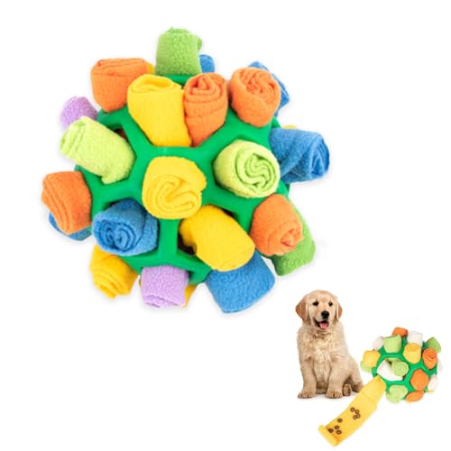 ZOESURE Schnüffelball für Hunde, Interaktives hundespielzeug, Schnüffelteppich Schnüffelspielzeug Tragbarer Haustier für Kleine Mittelgroße Hunde Haustier(Gelb) von ZOESURE
