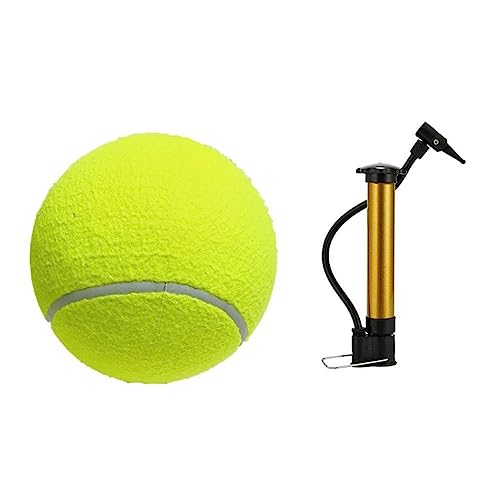 ZOHIKO 24CM Haustier Hund Riesen Tennis Ball Für Hund Kauen Plüsch Spielzeug Hund Interaktive Spielzeug Große Tennis Outdoor Haustier Ball Spielzeug Liefert Aufblasbare von ZOHIKO