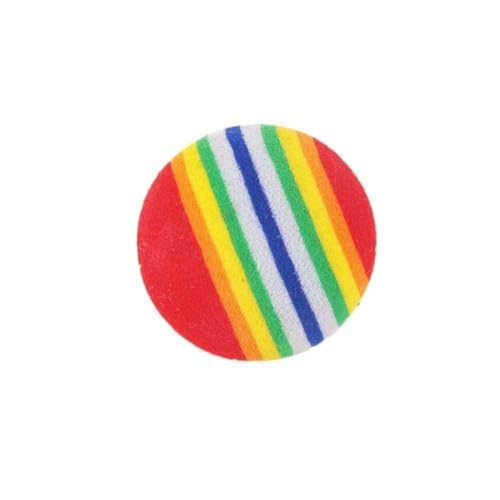 ZOHIKO Pet Ball Rainbow Stripe EVA Sponge Floating Ball Swing Club Beginner Training Practice Cats Aids Pets Kitten Supplies practice mat,small cats wicked Balls pet kitten with pet cats Pet cats Kee von ZOHIKO