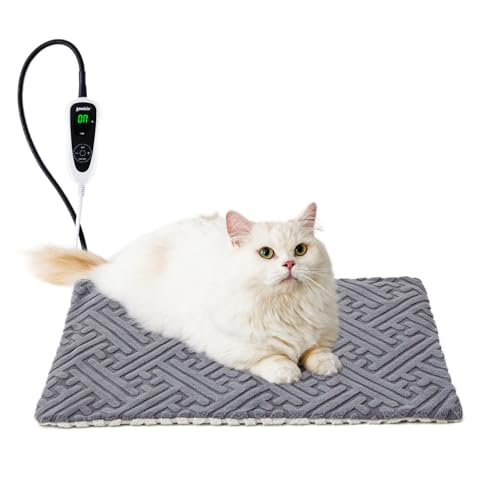 ZOMISIA Cat Heating Pad - 11 Adjustable Temperature and 25 Timer Options, Heated Cat Bed Indoor Waterproof with Chew-Resistant Cord for Small Dogs, 18x18 Inch ZOMISIA Cat Heating Pad - 11 Adjustable Temperature and 25 Timer Options, Heated Cat Bed Indoor Waterproof with Chew-Resistant Cord for Small Dogs, 18x18 Inch von ZOMISIA
