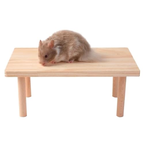 ZONADAH Hamsterplattform aus Holz, 15 x 25 cm, Hamsterständer, Plattformen, Sitzstangen, Hamsterkäfig-Zubehör für Mäuse, Rennmäuse, Ratten, Chinchillas, Kleintiere von ZONADAH