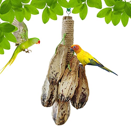 Kauspielzeug für große Vögel - Parrot Foraging Shredder Toys Shred Hangings Foraging Toys - Cage Bite Zubehör Widerstandsfähiger Hängemattenzweig Dekorativ Zonewd von ZONEWD
