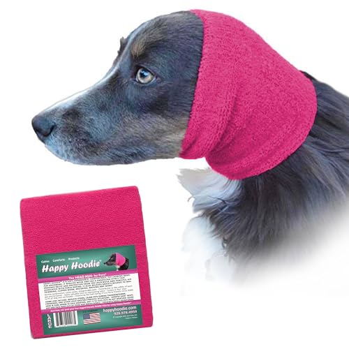 Happy Hoodie – Das Original Beruhigungsband für Hunde & Katzen – zur Angstlinderung – Geräuschunterdrückung bei Feuerwerk, Gewitter, Haustierpflege & Krafttrocknung – Beruhigungshilfe für Hunde seit von ZONI PETS