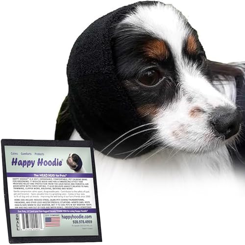 Happy Hoodie – Das Original Beruhigungsband für Hunde & Katzen – zur Angstlinderung – Geräuschunterdrückung bei Feuerwerk, Gewitter, Haustierpflege & Krafttrocknung – Beruhigungshilfe für Hunde seit von ZONI PETS