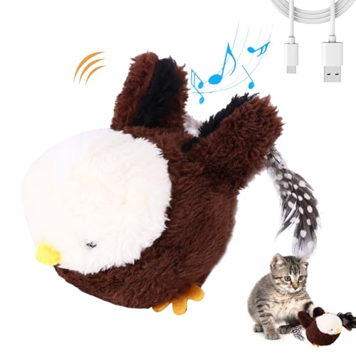 Katzenspielzeug, flatternder Vogel – flatternde Flügel, Katzenminze-Spielzeug mit Zwitschern, elektrisches interaktives Katzenspielzeug mit Katzenminze für Indoor-Katzen, wiederaufladbar, Katzenspielzeug, flatternder Vogel – flatternde Flügel, Katzenminze-Spielzeug mit Zwitschern, elektrisches interaktives Katzenspielzeug mit Katzenminze für Indoor-Katzen, wiederaufladbar, von ZONJIE