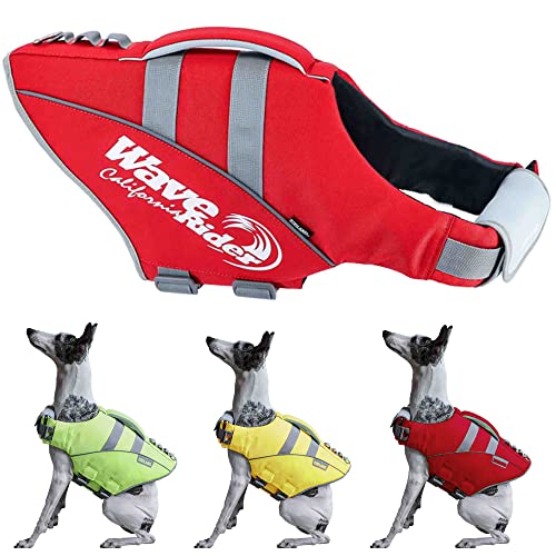 ZOOLAND Schwimmweste für Hunde, Rettungsweste mit Reflexstreifen Verstellbarer Gürtel für Hunde mit Griff zur Rettung beim Schwimmen Rot XS von ZOOLAND