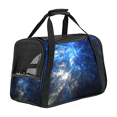 Tragbare Haustier-Reisetasche, von Fluggesellschaften zugelassene Seesäcke für Katzen, Hunde, Kaninchen, mit weichen Seiten, blauem Donnerdruck Tragbare Haustier-Reisetasche, von Fluggesellschaften zugelassene Seesäcke für Katzen, Hunde, Kaninchen, mit weichen Seiten, blauem Donnerdruck von ZORE_FINE5