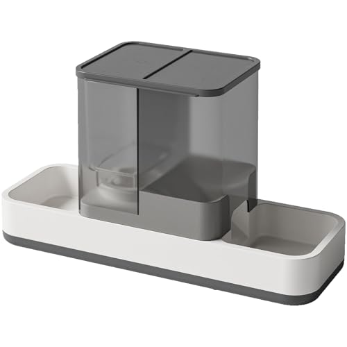 Erhöhtes Katzen- und Hundenapf-Set, auslaufsicher, abnehmbare Metall-Futterschale, platzsparendes Design, automatische Futterspender und Wasserbrunnen Erhöhtes Katzen- und Hundenapf-Set, auslaufsicher, abnehmbare Metall-Futterschale, platzsparendes Design, automatische Futterspender und Wasserbrunnen von ZORESCOLEO