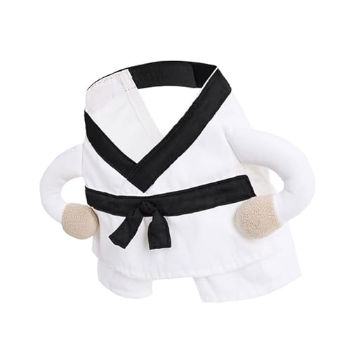 Karate-Kostüm für Haustiere, mit atmungsaktivem Stoff, einfach zu tragen, 2 Beine, für Hunde und Katzen, Halloween-Party, Kungfu-Kostüm Karate-Kostüm für Haustiere, mit atmungsaktivem Stoff, einfach zu tragen, 2 Beine, für Hunde und Katzen, Halloween-Party, Kungfu-Kostüm von ZORESCOLEO