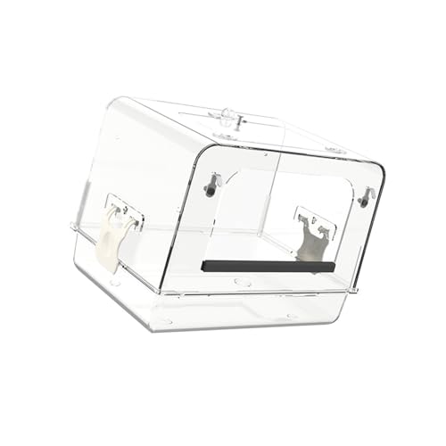 Papageien-Duschbox, Haustier-Vogelbadewanne, Papageienfütterung für Käfig, großes Fassungsvermögen, Badewanne, Nymphensittiche, Duschschale für Vögel Papageien-Duschbox, Haustier-Vogelbadewanne, Papageienfütterung für Käfig, großes Fassungsvermögen, Badewanne, Nymphensittiche, Duschschale für Vögel von ZORESCOLEO
