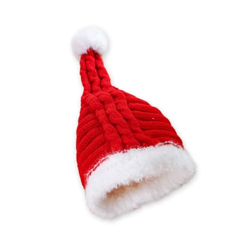 Weihnachtsmütze für Hunde, weich, gewebt, modisch, bequem, gestrickt, vorbildlich für Urlaubsfotos und regelmäßigen Gebrauch, gestrickte Hundemütze von ZORESCOLEO