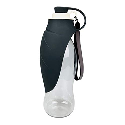 Haustier-Futterspender, Geschirr, Haustier-Trinkwasser580 ml Tragbare Haustier-Hunde-Wasserflasche Weiches Silikon-Blatt-Design Reise-Hundenapf for Welpen-Katze-Trinken im Freien Haustier-Wasserspende von ZORILO